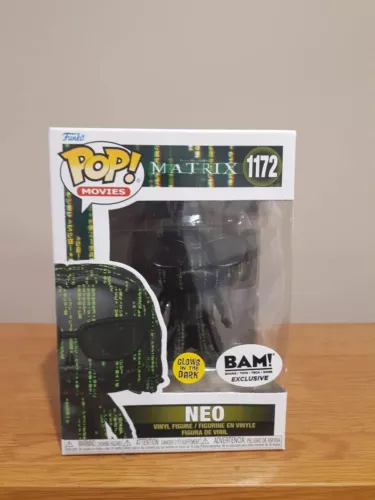 Funko Pop! The Matrix Resurrections Neo #1172 GITD BAM Glows In The Dark