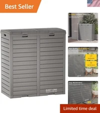 Durable 76 Gallon Outdoor Garbage Can – Waterproof, Fade Resistant Resin