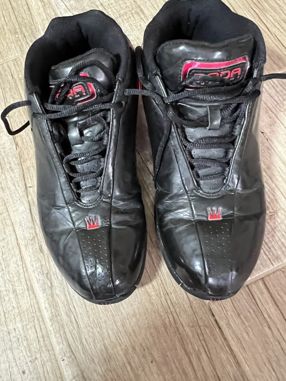 Chaussures de sport Dada Supreme Chris Webber taille 9 CDubbz rares noir rouge vintage 
