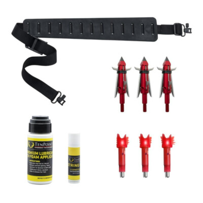 TenPoint Ready to Hunt Accessory Package with Red LED Nocks and Broadhead Arrows
