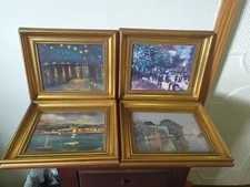 Four The Masterpiece Collection on Canvas Framed Pictures 13 1/4" X 11 1/4"