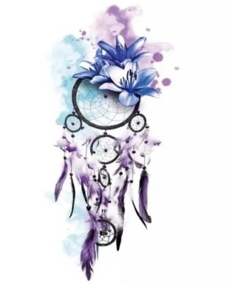 ROSIE'S TATTOO BOUTIQUE FEATHER DREAMCATCHER Temporary Tattoos UK Adult Body Art Stickers Transfers 💙