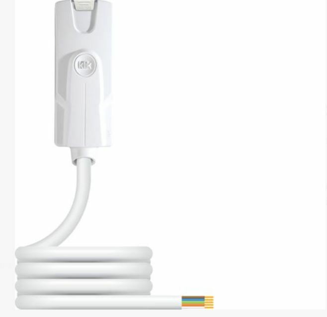 Hager KLIK  K7B5M075W 6A LUMINAIRE LEAD 5M 0.75mm 3 Core P-W KM1819