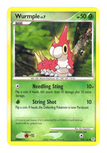 Pokemon - Wurmple - 104/130 - Common - Diamond and Pearl - NM