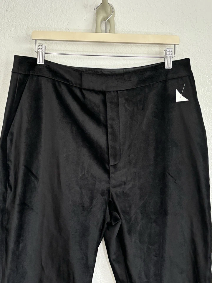 TED BAKER Woman Back Slit Hem Wide Leg Velvet Pants Size: 5 - Image 2 of 4