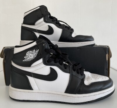 Nike Air Jordan 1 Mid Black White Panda Größe UK 3,5 554725-173