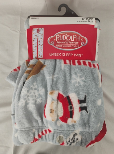 NWT Rudolph Red Nosed Reindeer Pajamas Sleep Lounge Pants Santa Unisex 2XL 39-41