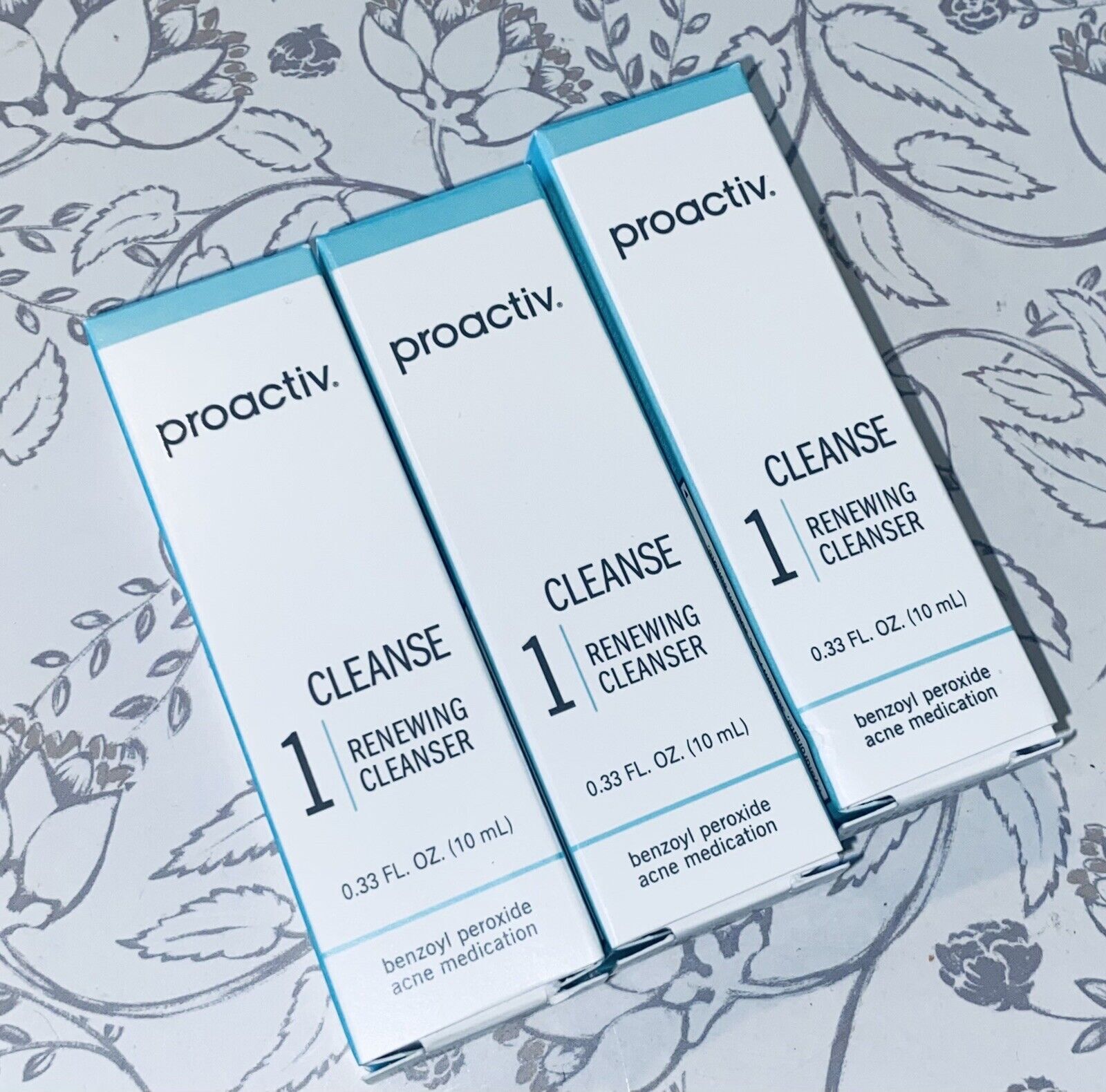 3 x Proactiv Cleanse Renewing Facial Cleanser with Benzoyl Peroxide 10