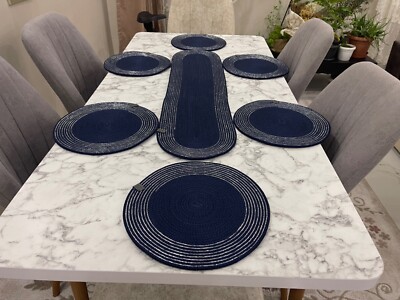 Jute  Runner And Supla Set For Dinner Table Hand Made FM J01