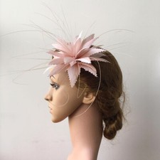 Handmade Goose Peacock Feather Flower Mount Millinery Hat Fascinator Headdress