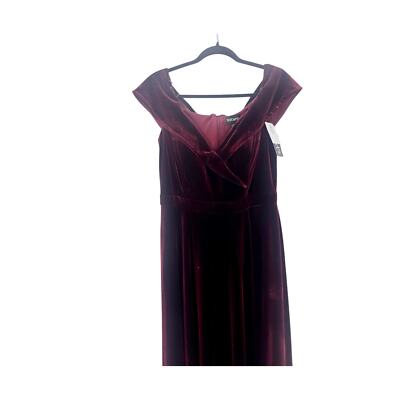 XSCAPE Women's Off-the-Shoulder Long Velvet Full Skirt Dress Burgundy SZ 14 NWT | eBay XSCAPE Women's Off-the-Shoulder Long Velvet Full Skirt Dress Burgundy SZ 14 NWT | eBay