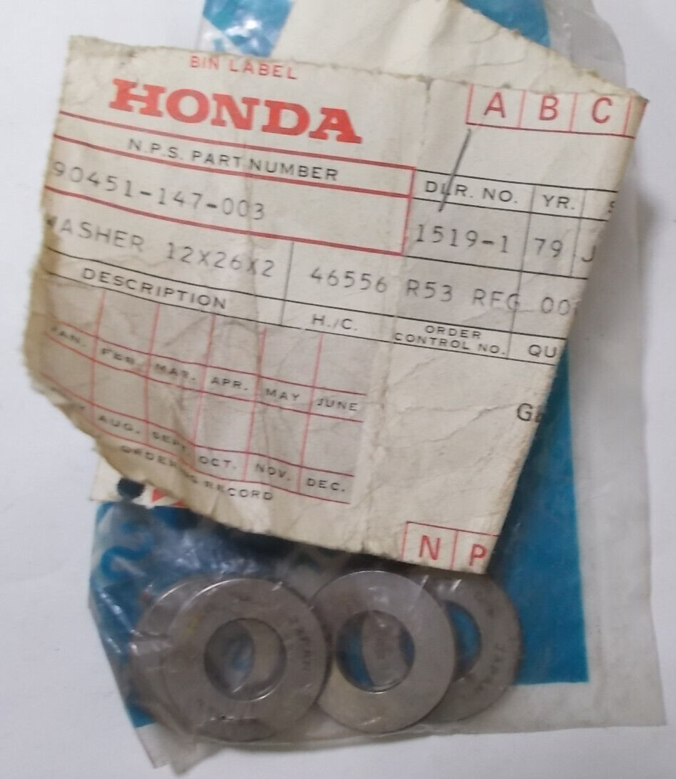 NOS 1977-80 Honda NA50 NC50 Washer OEM#90451-147-003 (HSP/1) | eBay