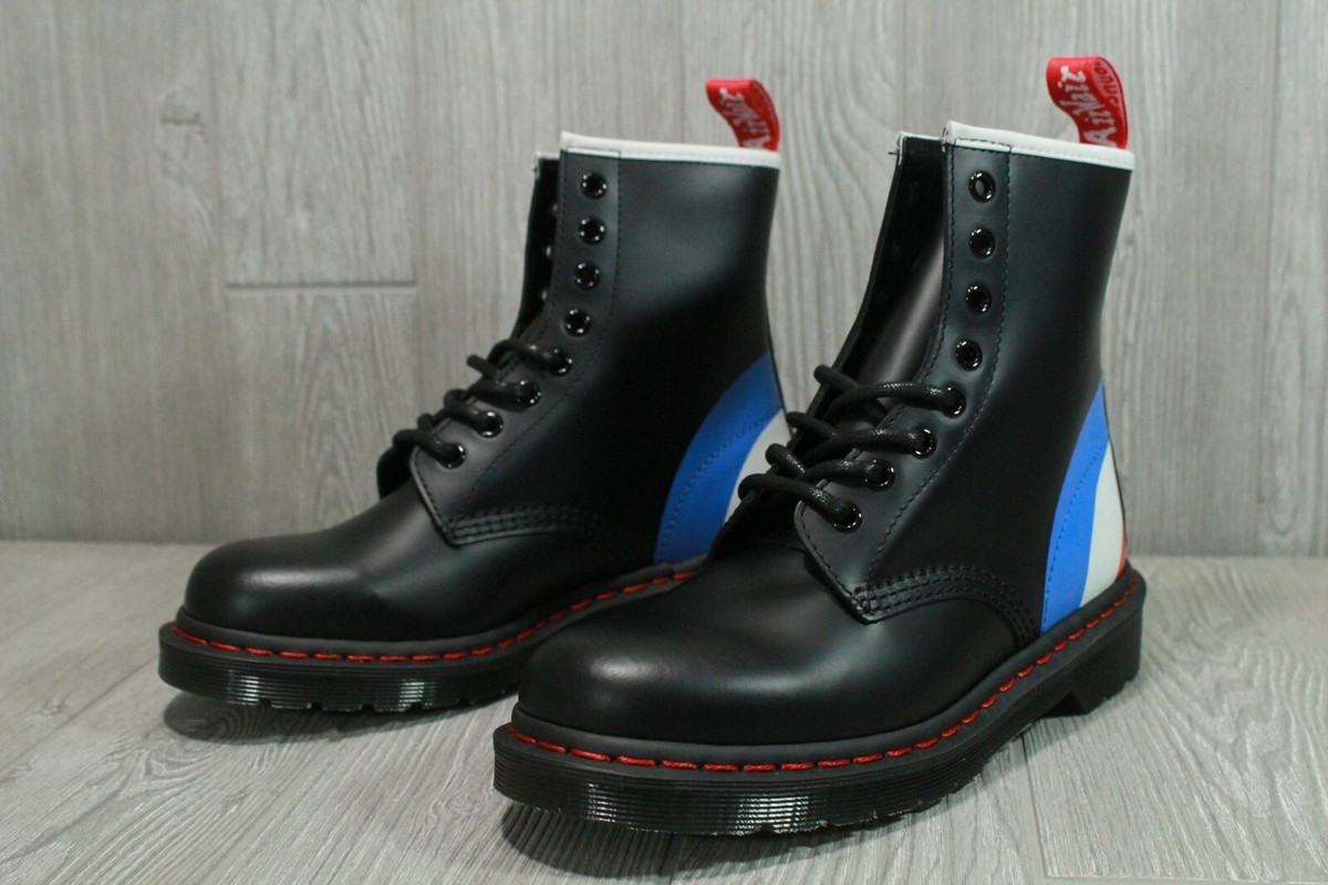 65 Dr. Martens 'The Who' 1460 Ankle Boots Black Womens Size 6 7 US