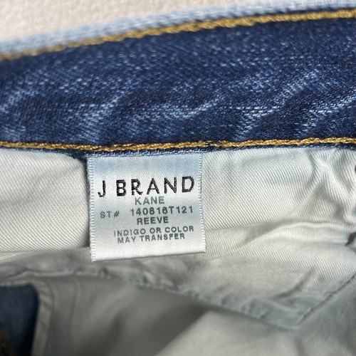 J Brand Kane Jeans Men 32x34 Blue Reeve Denim Slim Straight Made in USA Designer - Picture 10 of 12