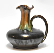 VINTAGE ARTS AND CRAFTS STYLE HANDLE VASE OR PITCHER MADE IN BELGUIM
