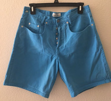 VTG, GUESS By George s Marciano, Woman s Shorts, Button Front, Blue, Size 2