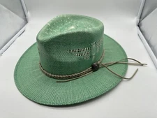 NEW ONE CHARLIE 1 HORSE  "TOPO CHICO" STRAW HAT JADE /NATURAL 3" BRIM 4" CROWN