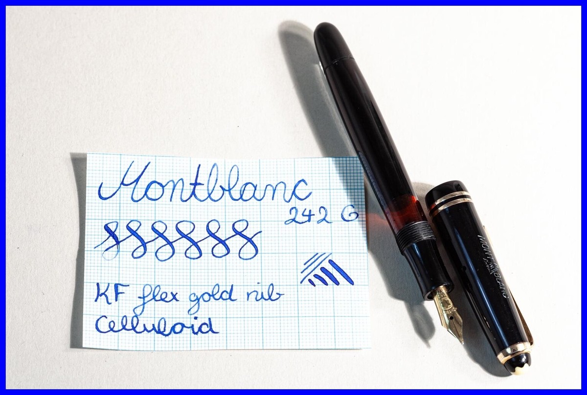 1950s MONTBLANC 242 black Piston Filler 14K GOLD KF flex to
