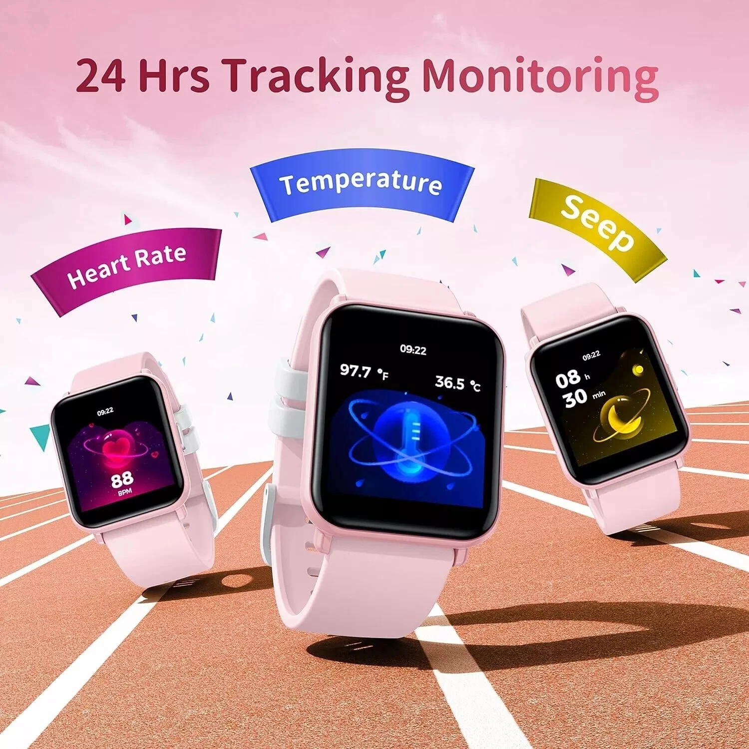 Smart Watch Men Women with Phone Function Wristwatch Sports Watch for Android IOS