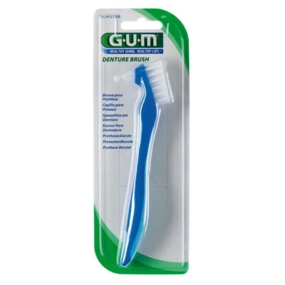 GUM Prothesenbürste, mit doppeltem Bürstenkopf, 5-reihig, hart PZN 4550097