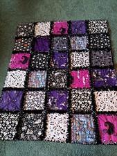 NIGHTMARE BEFORE CHRISTMAS Rag QUILT w/MINKY back Handmade 39" BY 47" great gift