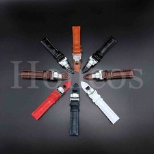 12-24MM Watch Band Strap Leather Alligator Deployment Fits for Skagen Denmark
