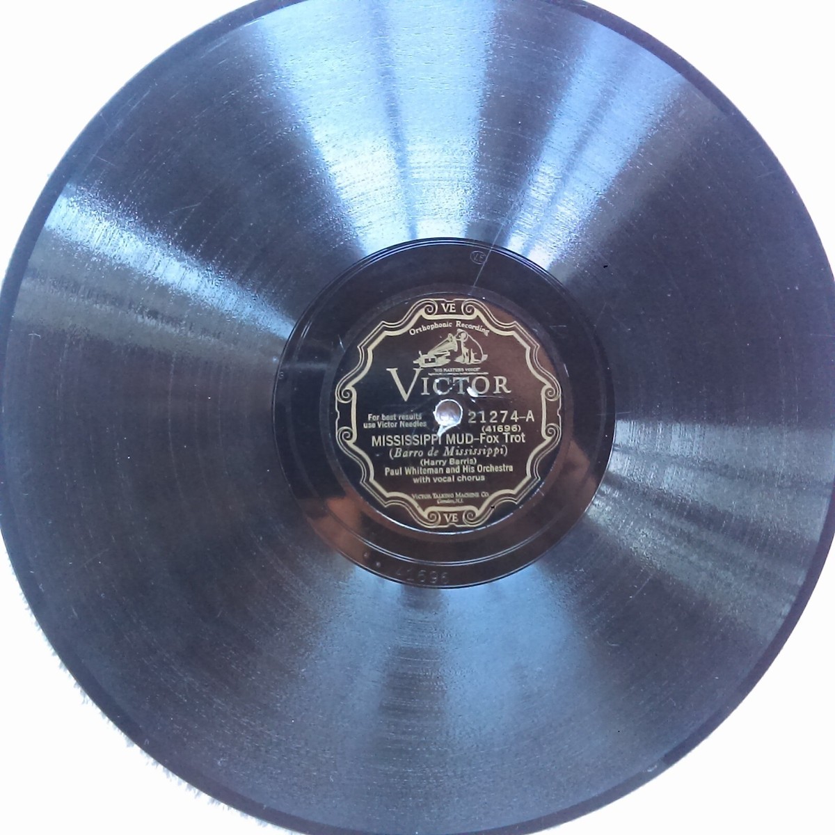 米78RPM/SP Paul Whiteman Mississippi Mud / From Monday On 21274 VICTOR /00500 78 rpm Victor 21274, Paul Whiteman, Mississippi Mud, From