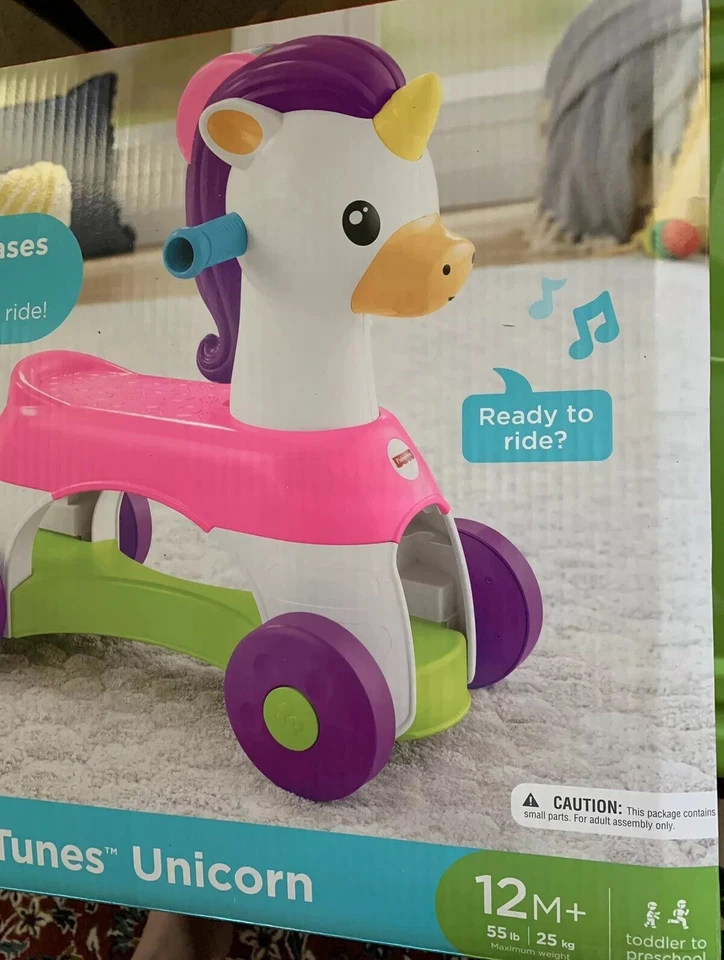 Fisher-Price Rollin' Tunes Unicornio con Música, Frases y Sonidos Juego de 2 Vías Foto 2 de 4