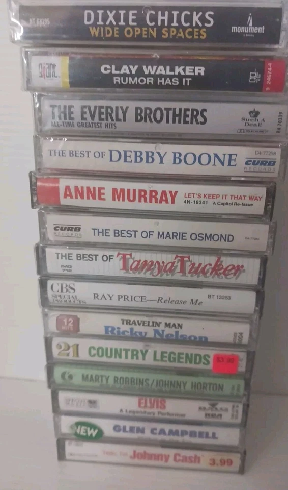 Cassettes Lot of 14 Pop Rock Country Cassette Tapes. Various Artists - Image 2 of 3