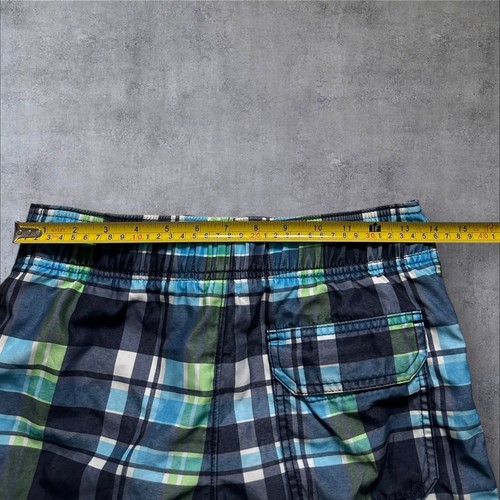 abercrombie fitch swim trunks kids large blue plaid - Picture 7 of 8