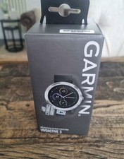 Garmin vívoactive 3 GPS Smartwatch 43mm Silver Metal Case Black Silicone Band
