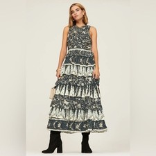 Ulla Johnson Ariah Tiered Sleeveless Maxi Dress Sz 2