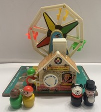 Vintage Fisher Price Little People 1966 Ferris Wheel Works With Figures 969 Vintage Fisher Price Little People 1966 Ferris Wheel Works With Figures 969