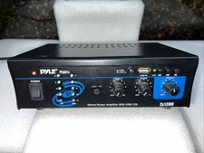 Pyle PCAU44 Mini 2 X 120 Watt Stereo Power Amplifier Used But Great Condition