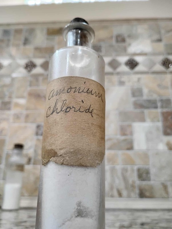RARE Dr. A. M. Hoover 1890 Ammonium Chloride Antique Pharmacy Apothecary Bottle