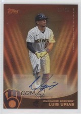 2022 Topps X Steve Aoki Base Yellow Glitter Blast 5/25 Luis Urias #155B Auto 0c2