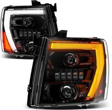 LED Headlights Assembly Compatible with 2007-2013 Chevy Silverado 1500 07-14 Sil