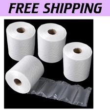 4 Rolls Air Pillow Space Filler - 8"x5"x984ft for Efficient Shipping Protection