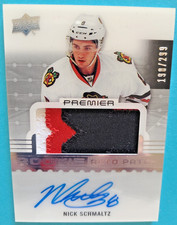 2016-17 Nick Schmaltz Upper Deck Premier #97 RPA Rookie Auto Patch RC /299