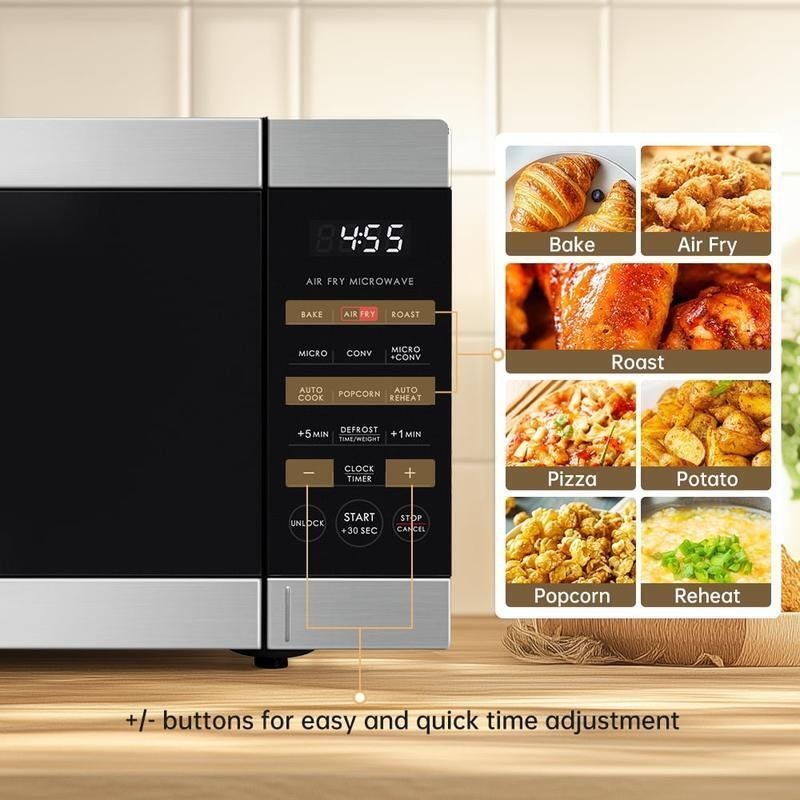 3-in-1 Air Fryer Microwave Convection Oven 900W Countertop Culinary Versatility