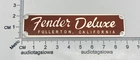 Fender Deluxe Fullerton Logo Case Badge Custom Made Silver Aluminum with Screws