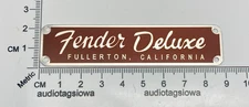 Fender Deluxe Fullerton Logo Case Badge Custom Made Silver Aluminum with Screws