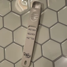 The Pampered Chef White Adjustable Measuring Spoon Tablespoon