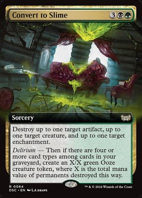 Convert to Slime ** Extended Art ** #64 - Duskmourn: House of Horror - NM MTG