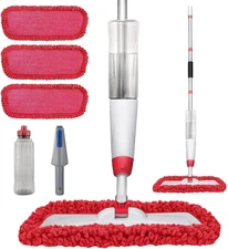 Spray Mops for Floor Cleaning, Microfiber Spray Cleaning Mop Kit with 3 Reusable
