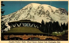 Paradise Visitor's Center, Mt Rainier Nat'l Park, Washington, Vintage Postcard