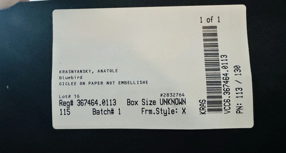 Serigrafia assinada por Anatole Krasnyansky THE CITY’S JOY - Imagem 4 de 4