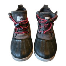 Sorel Youth Out 'N About Classic Waterproof Boots - Gray/Red - Size 4 Youth