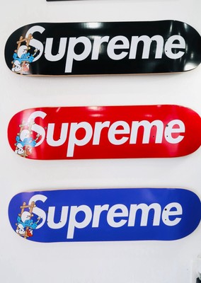 Supreme Smurfs Skateboard Deck Purple/Red/Black Set | eBay 