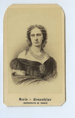 Kaiserin Marie Alexandrine von Russland von Neurdein 1860er Jahre CdV Foto der Malerei